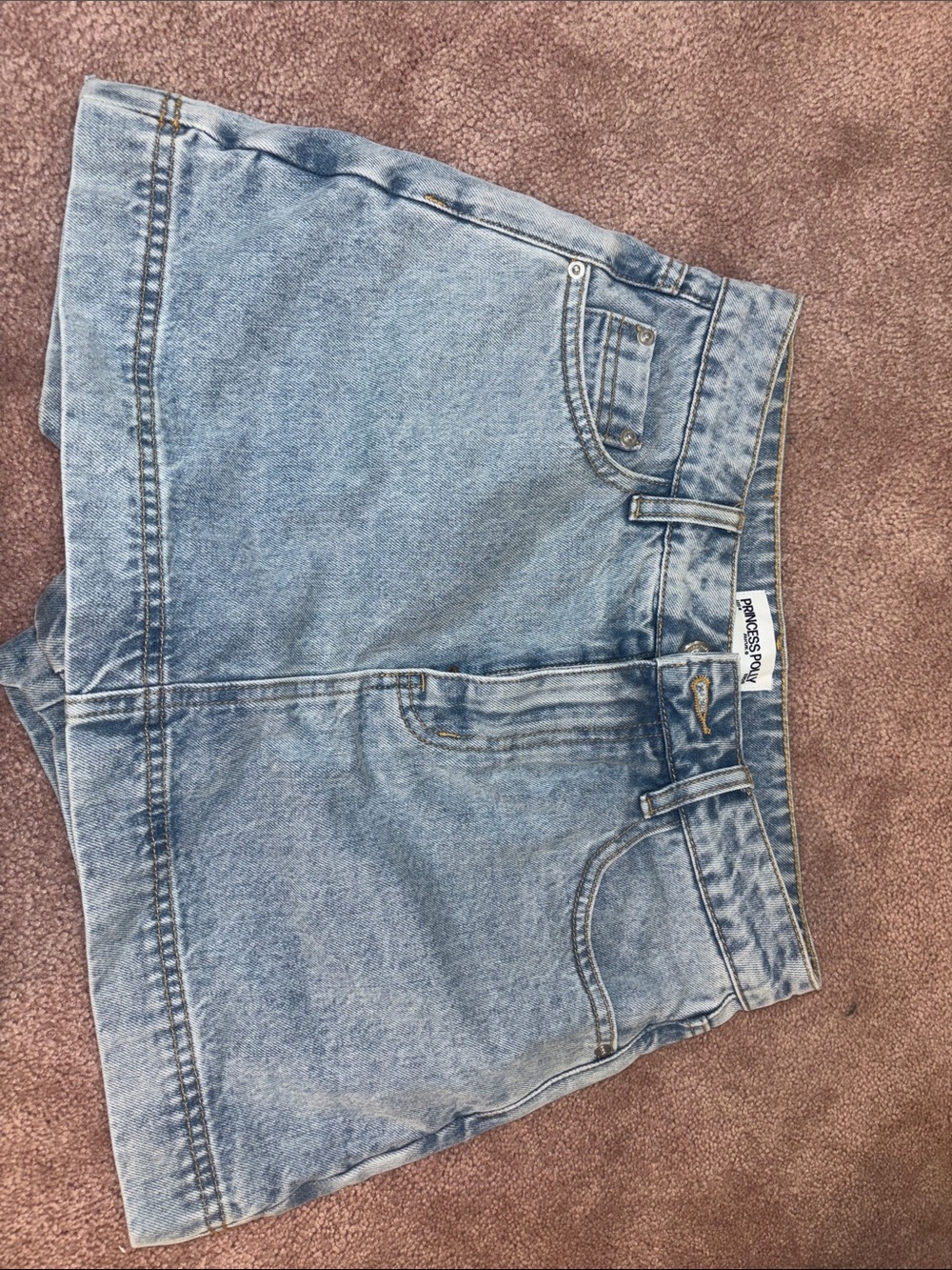 Light Blue Denim Mini skirt